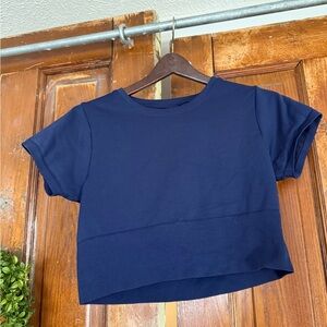Aerie Navy Blue Short Sleeve Tee
